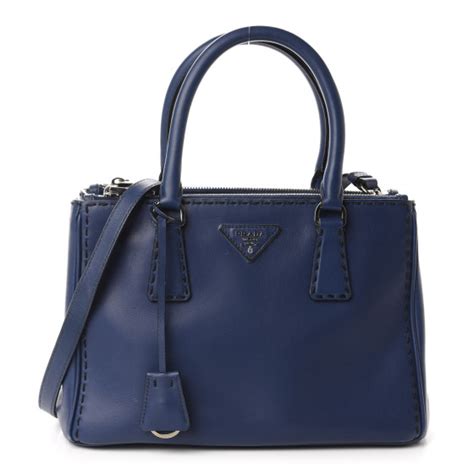 prada hand stitched city calf leather tote|PRADA City Calf Hand Stitched Small Galleria Double .